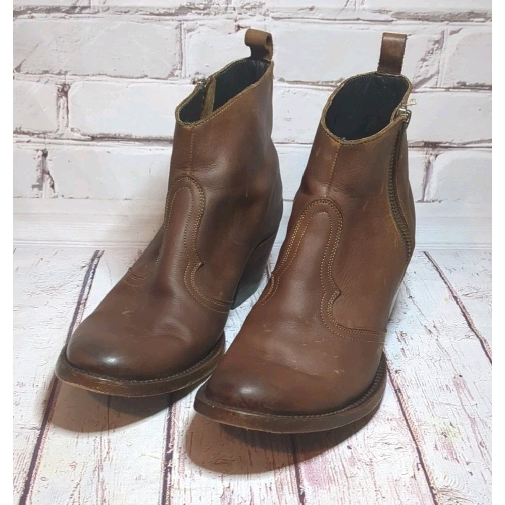 Women's El‎ Dorado Zip Up Ankle Boots Western Handmade 7.5